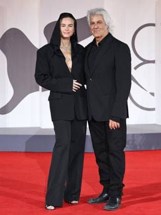 Venice, Italy: Venice, 82nd Venice International Film Festival 2025 - Evening 4 - Red Carpet for the film Valley of Smiles. Pictured: Kasia Smutniak, Domenico Procacci Venice Italy  - ZUMAp169 20250830_zea_p169_1819 Copyright: xSimonexComix