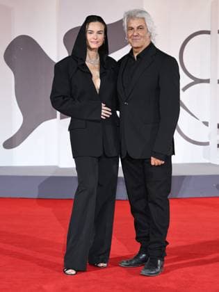Venice, Italy: Venice, 82nd Venice International Film Festival 2025 - Evening 4 - Red Carpet for the film Valley of Smiles. Pictured: Kasia Smutniak, Domenico Procacci Venice Italy  - ZUMAp169 20250830_zea_p169_1821 Copyright: xSimonexComix