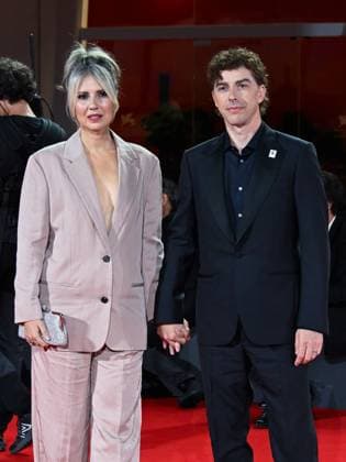 Venice, ITALY: Venice, 82nd Venice International Film Festival 2025 - Evening 4 - Red Carpet of the film The Valley of Smiles - Pictured: Michele Riondino, Eva Nestori Venice ITALY  - ZUMAp169 20250830_zea_p169_1994 Copyright: xManuelexMangiarottix