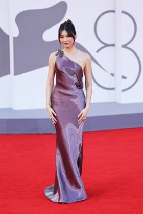 VENICE, ITALY - AUGUST 30: Gemma Chan attends the Frankenstein red carpet during the 82nd Venice International Film Festival on August 30, 2025 in Venice, Italy. markxcape