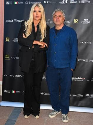 Venice, 82nd Venice International Film Festival 2025 - Day 5 - Photocall Filming Italy. Pictured: Tiziana Rocca, Dino Abbrescia  Copyright: xManuelexMangiarottix xipa-agency.netx xPoolxPhotoxEventsx06x IPA_Agency_IPA63774114