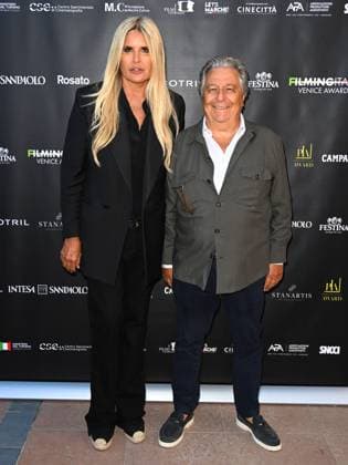 Venice, 82nd Venice International Film Festival 2025 - Day 5 - Photocall Filming Italy. Pictured: Tiziana Rocca, Christian Clavier  Copyright: xManuelexMangiarottix xipa-agency.netx xPoolxPhotoxEventsx06x IPA_Agency_IPA63774124