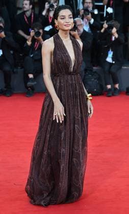 American actress Indya Moore attends the premiere of Father Mother Sister Brother at the 82nd Venice Film Festival in Venice, Italy on Sunday, August 31, 2025.  VEN20250831172 RUNExHELLESTAD