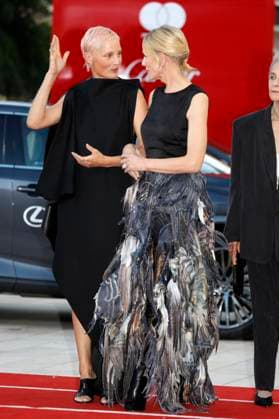 Vicky Krieps and Cate Blanchett at the premiere of the feature film Father Mother Sister Brother at the Biennale di Venezia 2025 82 Venice International Film Festival at the Palazzo del Cinema Venice, 31 08 2025 Foto:xD.xBedrosianx xFuturexImagex sister_brother_5819