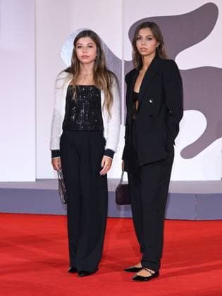 Venice, 82nd Venice International Film Festival 2025 - Evening 5 - Red Carpet The Maestro . Pictured are Greta Favino and Lea Favino.  Copyright: xAlbertoxTerenghix xipa-agency.netx xPoolxPhotoxEventsx06x IPA_Agency_IPA63793011