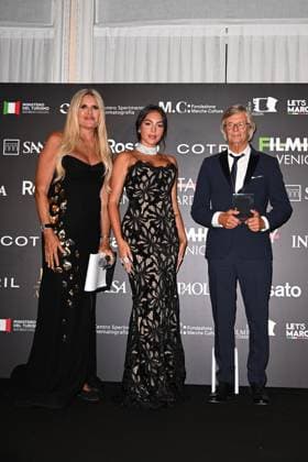 Venice, 82nd Venice International Film Festival 2025 - Evening 5 - Filming Italy Awards Ceremony. Pictured: Giorgina Rodriguez  Copyright: xManuelexMangiarotti PoolxPhotoxEventsx06x xipa-agency.netx xManuelexMangiarotti PoolxPhotoxEx IPA_Agency_IPA63793831