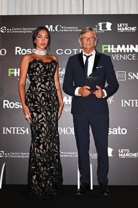 Venice, 82nd Venice International Film Festival 2025 - Evening 5 - Filming Italy Awards Ceremony. Pictured: Giorgina Rodriguez  Copyright: xManuelexMangiarotti PoolxPhotoxEventsx06x xipa-agency.netx xManuelexMangiarotti PoolxPhotoxEx IPA_Agency_IPA63793834