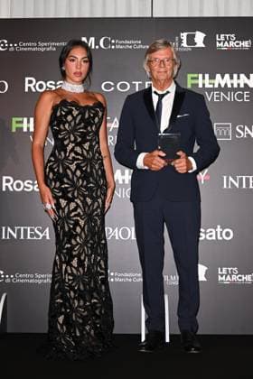Venice, 82nd Venice International Film Festival 2025 - Evening 5 - Filming Italy Awards Ceremony. Pictured: Giorgina Rodriguez  Copyright: xManuelexMangiarotti PoolxPhotoxEventsx06x xipa-agency.netx xManuelexMangiarotti PoolxPhotoxEx IPA_Agency_IPA63793835