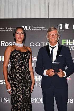 Venice, 82nd Venice International Film Festival 2025 - Evening 5 - Filming Italy Awards Ceremony. Pictured: Giorgina Rodriguez  Copyright: xManuelexMangiarotti PoolxPhotoxEventsx06x xipa-agency.netx xManuelexMangiarotti PoolxPhotoxEx IPA_Agency_IPA63793838