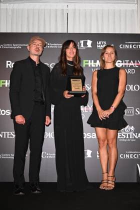 Venice, 82nd Venice International Film Festival 2025 - Evening 5 - Filming Italy Awards Ceremony. Pictured: Ambra Angiolini  Copyright: xManuelexMangiarotti PoolxPhotoxEventsx06x xipa-agency.netx xManuelexMangiarotti PoolxPhotoxEx IPA_Agency_IPA63793840