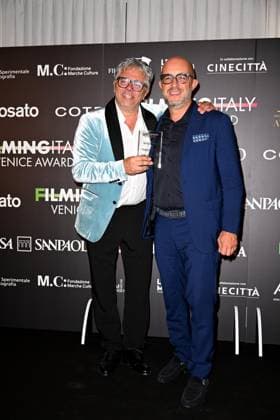 Venice, 82nd Venice International Film Festival 2025 - Evening 5 - Filming Italy Awards Ceremony. Pictured: Dino Abbrescia  Copyright: xManuelexMangiarotti PoolxPhotoxEventsx06x xipa-agency.netx xManuelexMangiarotti PoolxPhotoxEx IPA_Agency_IPA63793868