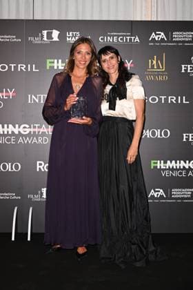 Venice, 82nd Venice International Film Festival 2025 - Evening 5 - Filming Italy Awards Ceremony. Pictured: Barbara Chichiarelli  Copyright: xManuelexMangiarotti PoolxPhotoxEventsx06x xipa-agency.netx xManuelexMangiarotti PoolxPhotoxEx IPA_Agency_IPA63793907