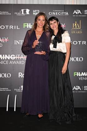 Venice, 82nd Venice International Film Festival 2025 - Evening 5 - Filming Italy Awards Ceremony. Pictured: Barbara Chichiarelli  Copyright: xManuelexMangiarotti PoolxPhotoxEventsx06x xipa-agency.netx xManuelexMangiarotti PoolxPhotoxEx IPA_Agency_IPA63793913