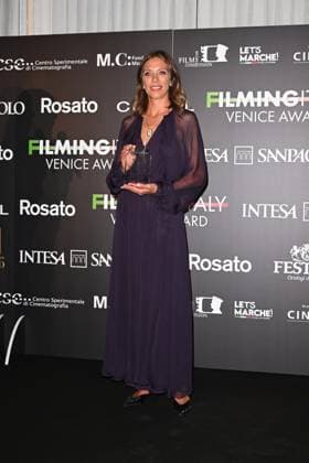 Venice, 82nd Venice International Film Festival 2025 - Evening 5 - Filming Italy Awards Ceremony. Pictured: Barbara Chichiarelli  Copyright: xManuelexMangiarotti PoolxPhotoxEventsx06x xipa-agency.netx xManuelexMangiarotti PoolxPhotoxEx IPA_Agency_IPA63793925