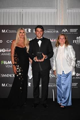 Venice, 82nd Venice International Film Festival 2025 - Evening 5 - Filming Italy Awards Ceremony. Pictured: Giorgio Giacomo  Copyright: xManuelexMangiarotti PoolxPhotoxEventsx06x xipa-agency.netx xManuelexMangiarotti PoolxPhotoxEx IPA_Agency_IPA63793937