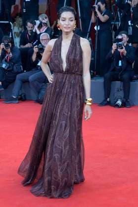Father Mother Sister Brother red carpet in Venice Lido - 31 Aug 2025 Indya Moore attends the red carpet of film Father Mother Brother Sister at 82 Venice Film Festival at Palazzo del cinema. Venice Lido Italy Copyright: xMarioxCartellix xSOPAxImagesx _DSC4629