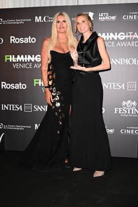 Venice, 82nd Venice International Film Festival 2025 - Evening 5 - Filming Italy Awards Ceremony. Pictured: Tiziana Rocca, Emanuela Fanelli  Copyright: xManuelexMangiarotti PoolxPhotoxEventsx06x xipa-agency.netx xManuelexMangiarotti PoolxPhotoxEx IPA_Agency_IPA63793955