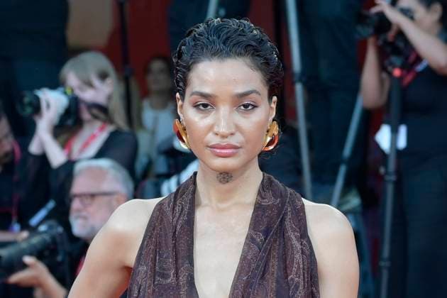 Father Mother Sister Brother red carpet in Venice Lido - 31 Aug 2025 Indya Moore attends the red carpet of film Father Mother Brother Sister at 82 Venice Film Festival at Palazzo del cinema. Venice Lido Italy Copyright: xMarioxCartellix xSOPAxImagesx _DSC4635