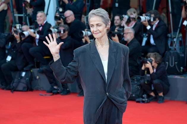Father Mother Sister Brother red carpet Cahrlotte Rampling attends at the red carpet of film Father Mother Brother Sister at 82 Venice Film Festival at Palazzo del cinema. Venice Lido Italy Copyright: xMarioxCartellix _DSC4654