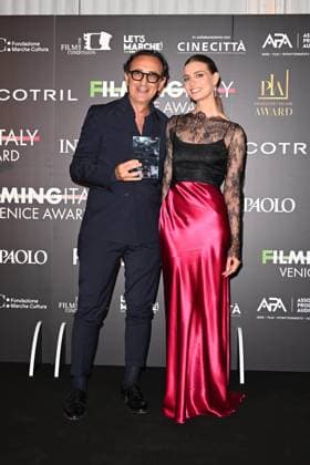 Venice, 82nd Venice International Film Festival 2025 - Evening 5 - Filming Italy Awards Ceremony. Pictured are Giovanni Esposito and Sveva Mariani.  Copyright: xManuelexMangiarotti PoolxPhotoxEventsx06x xipa-agency.netx xManuelexMangiarotti PoolxPhotoxEx IPA_Agency_IPA63793974