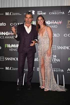 Venice, 82nd Venice International Film Festival 2025 - Evening 5 - Filming Italy Awards Ceremony. Pictured: Piero Pelù, Matilde Gioli  Copyright: xManuelexMangiarotti PoolxPhotoxEventsx06x xipa-agency.netx xManuelexMangiarotti PoolxPhotoxEx IPA_Agency_IPA63793985