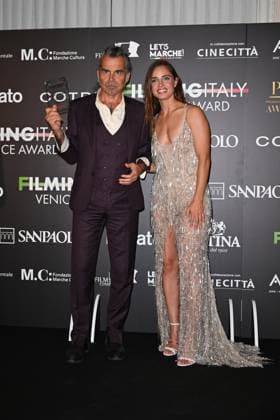 Venice, 82nd Venice International Film Festival 2025 - Evening 5 - Filming Italy Awards Ceremony. Pictured: Piero Pelù, Matilde Gioli  Copyright: xManuelexMangiarotti PoolxPhotoxEventsx06x xipa-agency.netx xManuelexMangiarotti PoolxPhotoxEx IPA_Agency_IPA63793987