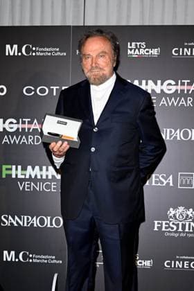 Venice, 82nd Venice International Film Festival 2025 - Evening 5 - Filming Italy Awards Ceremony. Pictured: Tiziana Rocca, Franco Nero  Copyright: xManuelexMangiarotti PoolxPhotoxEventsx06x xipa-agency.netx xManuelexMangiarotti PoolxPhotoxEx IPA_Agency_IPA63794190
