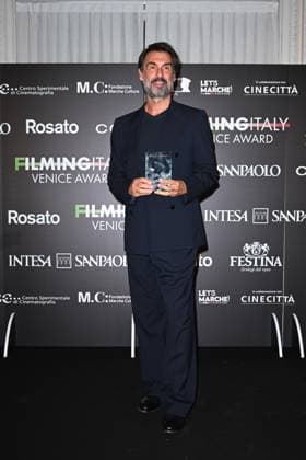 Venice, 82nd Venice International Film Festival 2025 - Evening 5 - Filming Italy Awards Ceremony. Pictured: Fabrizio Gifuni  Copyright: xManuelexMangiarotti PoolxPhotoxEventsx06x xipa-agency.netx xManuelexMangiarotti PoolxPhotoxEx IPA_Agency_IPA63794377