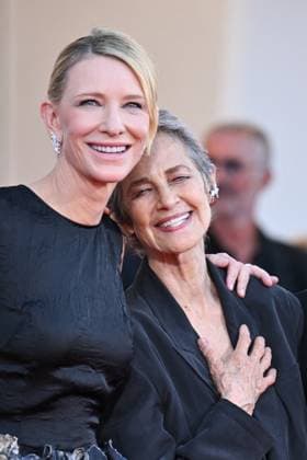 Venice Father Mother Sister Brother Premiere AM Cate Blanchett and Charlotte Rampling attending the Father Mother Sister Brother Premiere as part of the 82nd Venice International Film Festival at the Lido in Venice, Italy on August 31, 2025. Photo by Aurore Marechal ABACAPRESS.COM Venice Italy  Copyright: xMarechalxAurore ABACAx