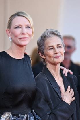 Venice Father Mother Sister Brother Premiere AM Cate Blanchett and Charlotte Rampling attending the Father Mother Sister Brother Premiere as part of the 82nd Venice International Film Festival at the Lido in Venice, Italy on August 31, 2025. Photo by Aurore Marechal ABACAPRESS.COM Venice Italy  Copyright: xMarechalxAurore ABACAx