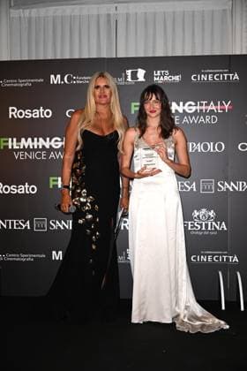 Venice, 82nd Venice International Film Festival 2025 - Evening 5 - Filming Italy Awards Ceremony. Pictured: Tiziana Rocca, Martina Scrinzi  Copyright: xManuelexMangiarotti PoolxPhotoxEventsx06x xipa-agency.netx xManuelexMangiarotti PoolxPhotoxEx IPA_Agency_IPA63795295