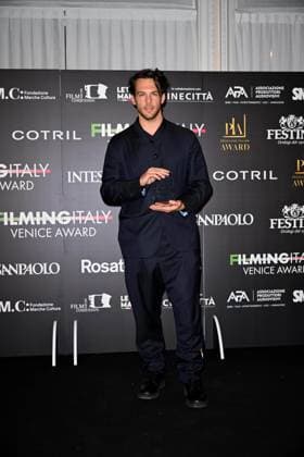 Venice, 82nd Venice International Film Festival 2025 - Evening 5 - Filming Italy Awards Ceremony. Pictured: Sebastiano Pigazzi  Copyright: xManuelexMangiarotti PoolxPhotoxEventsx06x xipa-agency.netx xManuelexMangiarotti PoolxPhotoxEx IPA_Agency_IPA63795609