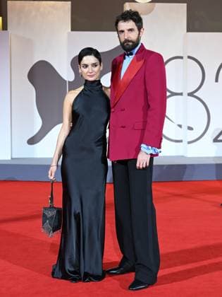 Venice, 82nd Venice International Film Festival 2025 - Evening 5 - Red Carpet Filming Italy Awards. Pictured: Ilaria Caffio and Damiano D Innocenzo  Copyright: xManuelexMangiarottix xipa-agency.netx xPoolxPhotoxEventsx06x IPA_Agency_IPA63795881