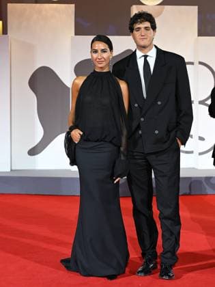 Venice, 82nd Venice International Film Festival 2025 - Evening 5 - Red Carpet Filming Italy Awards. Pictured are Martina Tinarelli and Valerio Base.  Copyright: xManuelexMangiarottix xipa-agency.netx xPoolxPhotoxEventsx06x IPA_Agency_IPA63795895