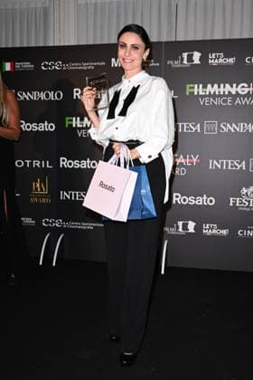 Venice, 82nd Venice International Film Festival 2025 - Evening 5 - Filming Italy Awards Ceremony. Pictured: Federica Luce Vincenti  Copyright: xManuelexMangiarotti PoolxPhotoxEventsx06x xipa-agency.netx xManuelexMangiarotti PoolxPhotoxEx IPA_Agency_IPA63795320