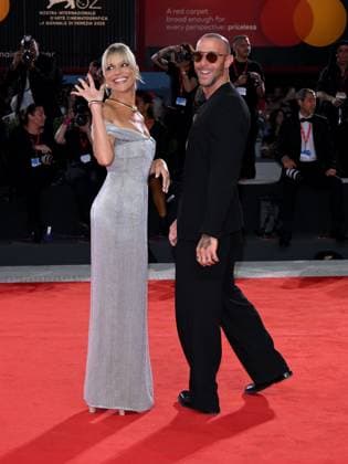 Venice, 82nd Venice International Film Festival 2025 - Evening 5 - Red Carpet Filming Italy Venice Award Pictured: Micaela Ramazzotti, Claudio Pallitto  Copyright: xAlbertoxTerenghi PoolxPhotoxEventsx06x xipa-agency.netx xPoolxPhotoxEventsx06x IPA_Agency_IPA63798470