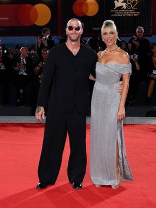 Venice, 82nd Venice International Film Festival 2025 - Evening 5 - Red Carpet Filming Italy Venice Award Pictured: Micaela Ramazzotti, Claudio Pallitto  Copyright: xAlbertoxTerenghi PoolxPhotoxEventsx06x xipa-agency.netx xPoolxPhotoxEventsx06x IPA_Agency_IPA63798572