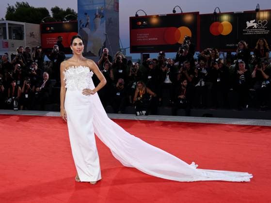 Venice, 82nd Venice International Film Festival 2025 - evening 5 - red carpet Filming Italy Venice Award Pictured: Rocío Munoz Morales  Copyright: xAlbertoxTerenghi PoolxPhotoxEventsx06x xipa-agency.netx xPoolxPhotoxEventsx06x IPA_Agency_IPA63799195
