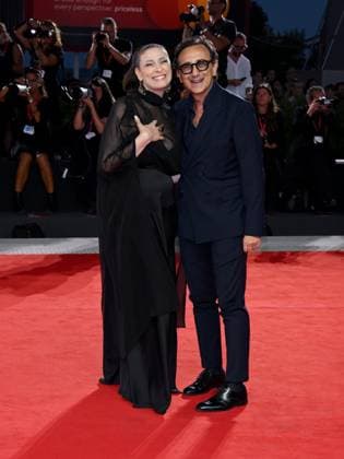 Venice, 82nd Venice International Film Festival 2025 - Evening 5 - Red Carpet Filming Italy Venice Award Pictured: Susy Del Giudice, Giovanni Esposito  Copyright: xAlbertoxTerenghi PoolxPhotoxEventsx06x xipa-agency.netx xPoolxPhotoxEventsx06x IPA_Agency_IPA63800863