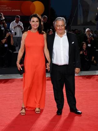 Venice, 82nd Venice International Film Festival 2025 - evening 5 - red carpet Filming Italy Venice Award Pictured: Isabelle de Araujo, Christian Clavier  Copyright: xAlbertoxTerenghi PoolxPhotoxEventsx06x xipa-agency.netx xPoolxPhotoxEventsx06x IPA_Agency_IPA63801196