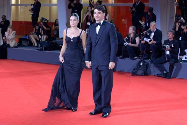 Filming Italy Venice Award red carpet in Venice Lido - 31 Aug 2025 Maddalena Botta (l) and Giacomo Giorgio (r) attend the red carpet of Filming Italy Venice Award at 82nd Venice Film Festival at Palazzo del Cinema. Venice Lido Italy Copyright: xMarioxCartellix xSOPAxImagesx _DSC4999