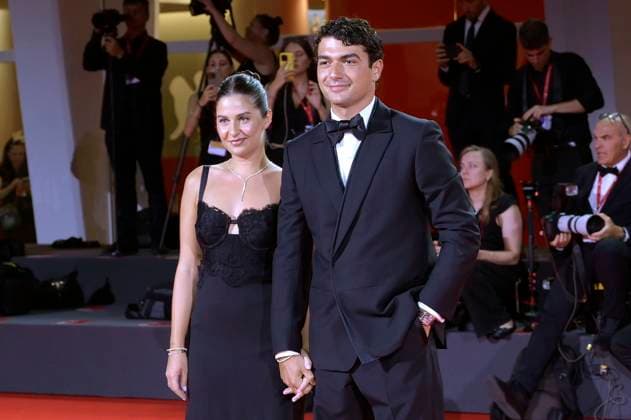 GIacomo Giorgio with partner Maddalena Botta at the Filming Italy Venice Award ceremony at the Biennale di Venezia 2025 82 Venice International Film Festival at the Palazzo del Cinema Venice, 31 08 2025 Foto:xA.xM.xTinghinox xFuturexImagex filming_5896