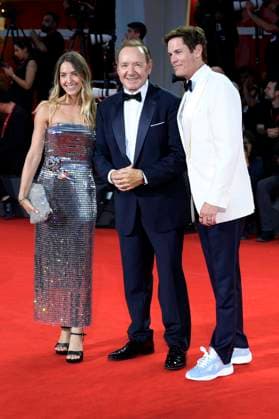 Lucinda Hogan, Kevin Spacey and Evan Lowenstein at the Filming Italy Venice Award ceremony at the Biennale di Venezia 2025 82 Venice International Film Festival at the Palazzo del Cinema Venice, 31 08 2025 Foto:xA.xM.xTinghinox xFuturexImagex filming_5928