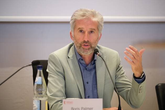 News Themen der Woche KW36 Tuebingen Oberbuergermeister Boris Palmer, Tuebingen, 01.09.2025 Boris Palmer bei einem Pressegespraech zum geplanten Streitgespraech zwischen ihm und der AFD am 5. September. Tuebingen, 01.09.2025 *** Tuebingen Mayor Boris Palmer, Tuebingen, 01 09 2025 Boris Palmer at a press conference on the planned debate between him and the AFD on September 5 Tuebingen, 01 09 2025 Copyright: xEibner-Pressefoto ThomasxDingesx EP_TDS