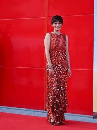 Venice, 82nd Venice International Film Festival 2025 - evening 6, red carpet of the film (Im)perfetta. In the photo: Valeria Solarino  Copyright: xManuelexMangiarottix xipa-agency.netx xPoolxPhotoxEventsx06x IPA_Agency_IPA63882516