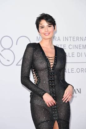 Venice, 82nd Venice International Film Festival 2025 - evening 6, red carpet of the film (Im)perfetta. In the photo: Luna Shirin Rasia  Copyright: xManuelexMangiarottix xipa-agency.netx xPoolxPhotoxEventsx06x IPA_Agency_IPA63882819