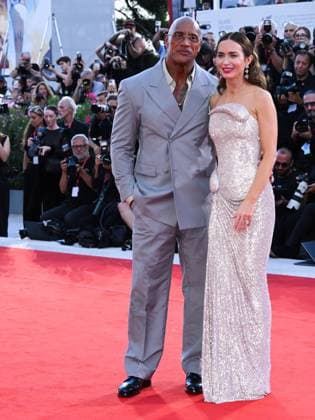 Venice, 82nd Venice International Film Festival 2025 - Evening 6, red carpet for the film The Smashing Machine. Pictured: Emily Blunt, Dwayne Johnson  Copyright: xAlbertoxTerenghix xipa-agency.netx xPoolxPhotoxEventsx06x IPA_Agency_IPA63882703