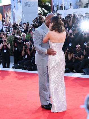 Venice, 82nd Venice International Film Festival 2025 - Evening 6, red carpet for the film The Smashing Machine. Pictured: Emily Blunt, Dwayne Johnson  Copyright: xAlbertoxTerenghix xipa-agency.netx xPoolxPhotoxEventsx06x IPA_Agency_IPA63882710