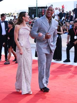 Venice, 82nd Venice International Film Festival 2025 - Evening 6, red carpet for the film The Smashing Machine. Pictured: Emily Blunt, Dwayne Johnson  Copyright: xAlbertoxTerenghix xipa-agency.netx xPoolxPhotoxEventsx06x IPA_Agency_IPA63882722