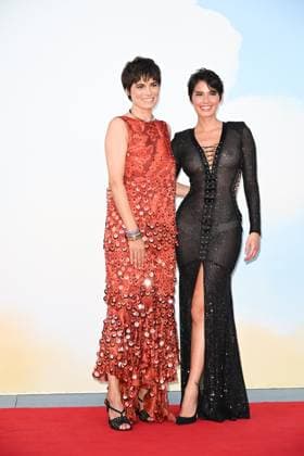 Venice, 82nd Venice International Film Festival 2025 - evening 6, red carpet of the film (Im)perfetta. In the photo: Valeria Solarino, Luna Shirin Rasia  Copyright: xManuelexMangiarottix xipa-agency.netx xPoolxPhotoxEventsx06x IPA_Agency_IPA63882939